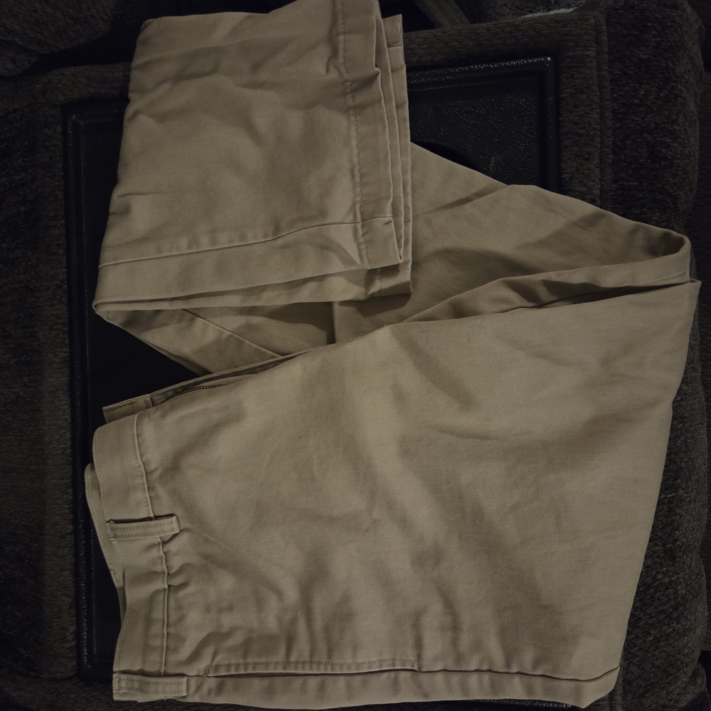 Lands' End Tan Chinos Classic Cotton Comfort